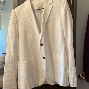 J. Crew White Linen Blazer
